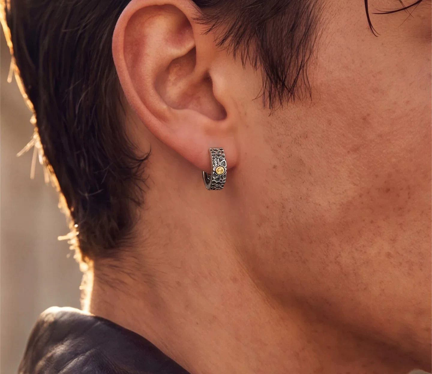 Sterling Silver Tai Chi Drop Earrings for Bikers - view 1