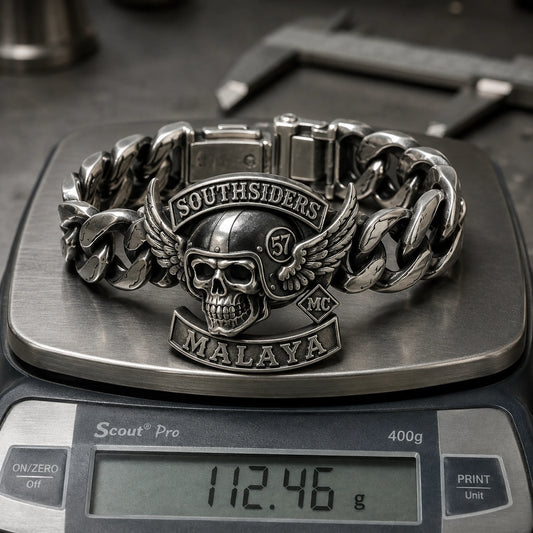 Southsiders Malaysia custom silver bracelet weight engineering