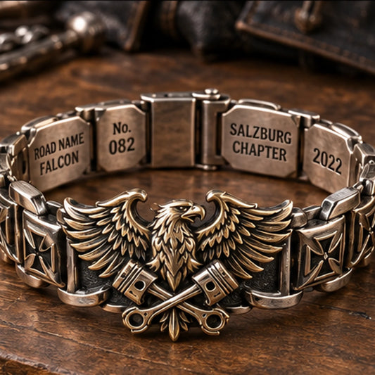 Origin Brothers Salzburg bracelet personalized with road name number chapter and joining year