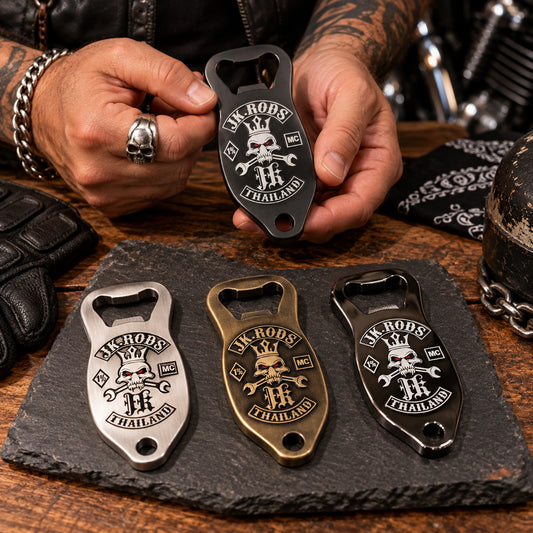 Solid bottle opener samples reviewed for style, material, finish and attachment.