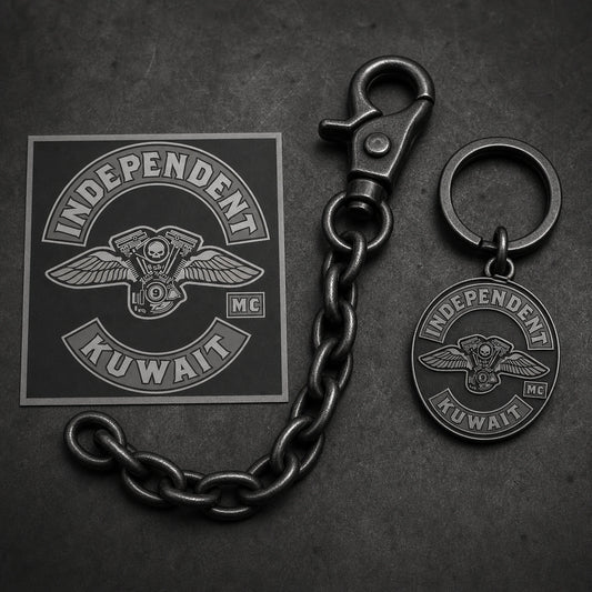 Customer sends approved club logo featuring an authorized motorcycle club logo.
