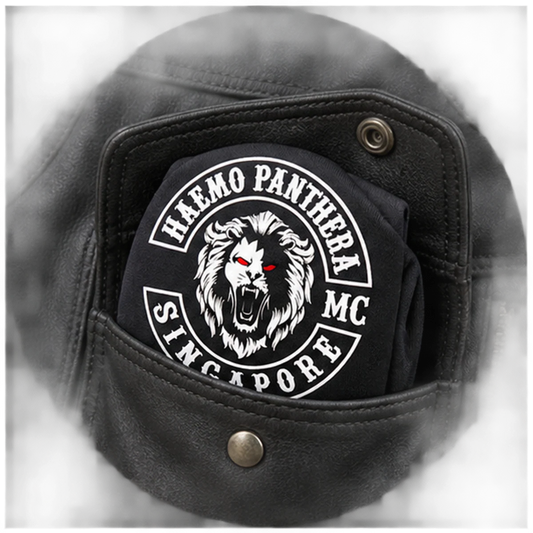 Easy to Pack custom motorcycle club skull cap with an approved full-coverage club design.