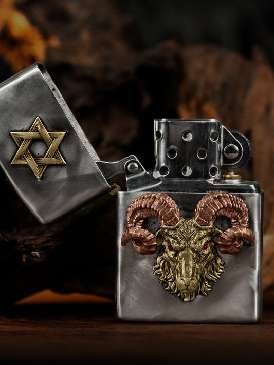 3D Relief Badge Biker Lighter – 9 Designs – product-only front view