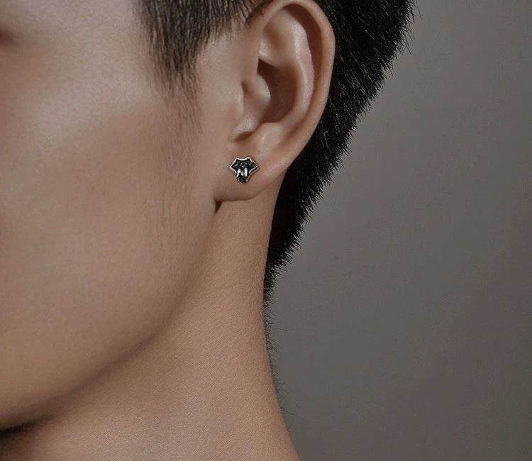 Sterling Silver Tongue Stud Earrings for Bikers - view 3