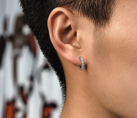 Sterling Silver Biker Stud Earrings for Bikers - view 1