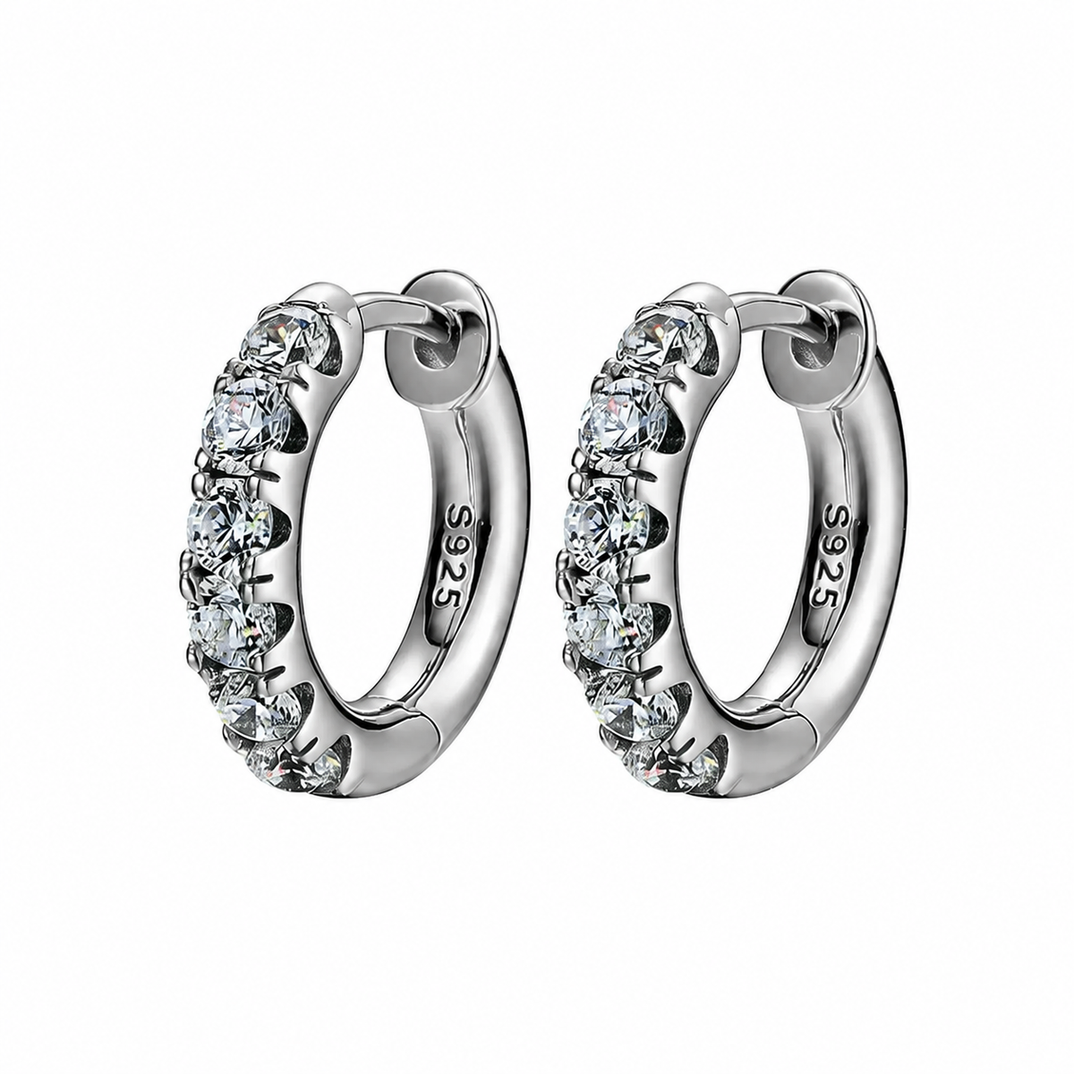 Sterling Silver Biker Stud Earrings for Bikers - product-only front view