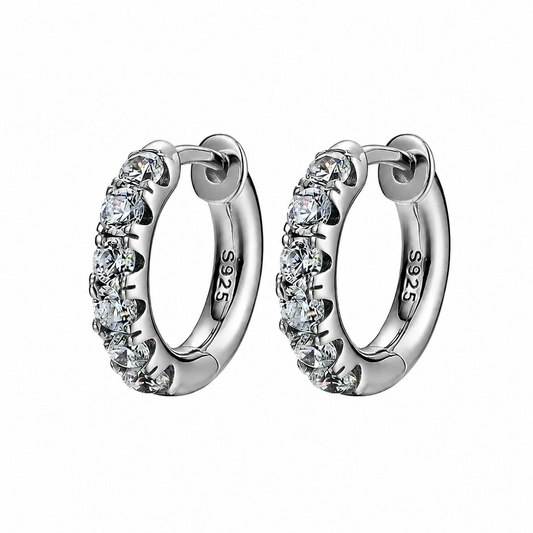 Sterling Silver Biker Stud Earrings for Bikers - product-only front view