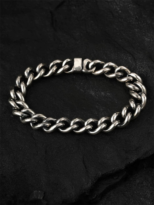 Minimalist 925 Sterling Silver Cuban Bracelet product view 1