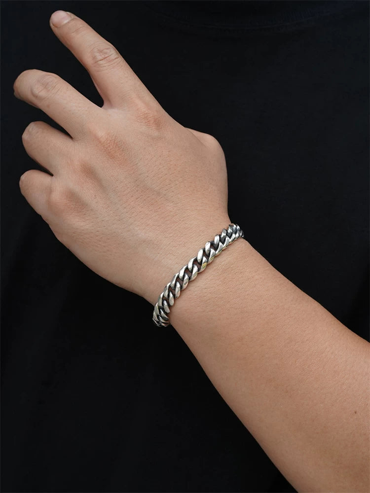 Magnetic Clasp 925 Silver Cuban Bracelet product view 3