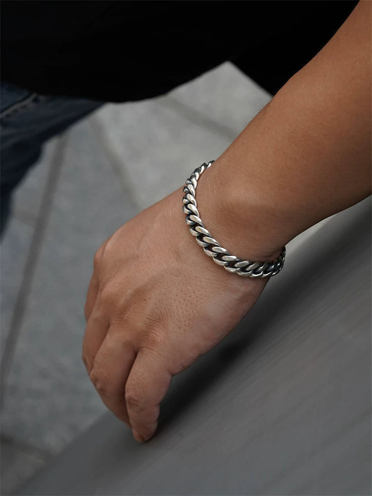 Magnetic Clasp 925 Silver Cuban Bracelet product view 4