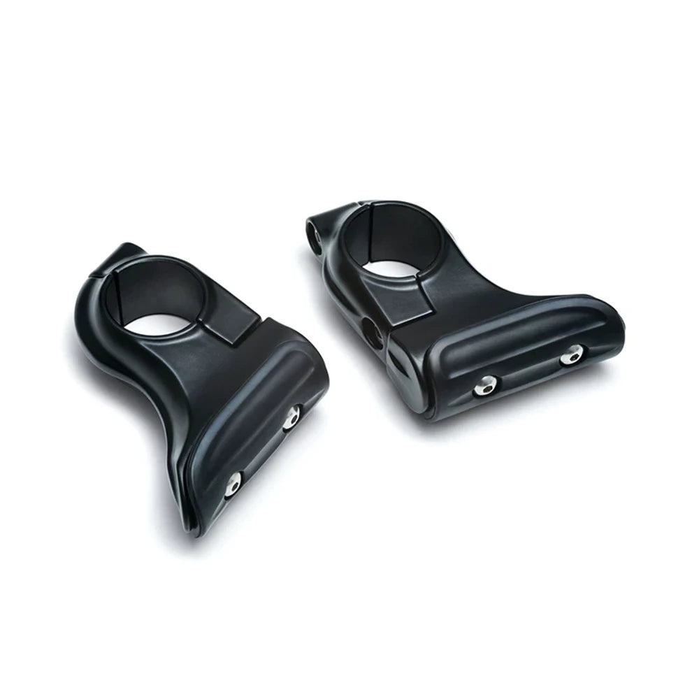 7633 black highway cruise foot peg pair with rubber pads