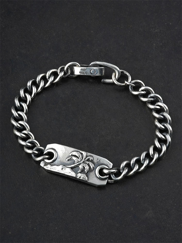 Ocean Palm Tree 925 Sterling Silver Bracelet product view 1