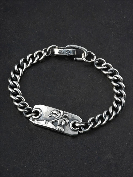 Ocean Palm Tree 925 Sterling Silver Bracelet product view 1