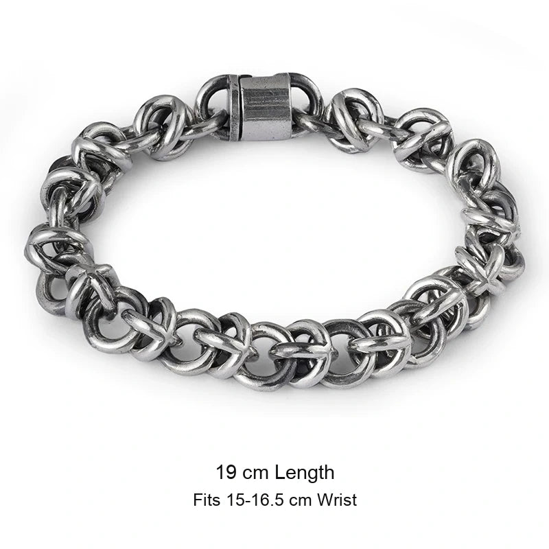 Hollow Cross Ball 925 Sterling Silver Bracelet size option 1
