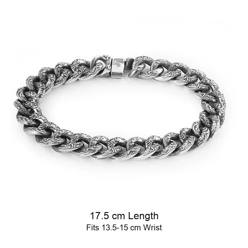 925 sterling silver bracelet size guide in English
