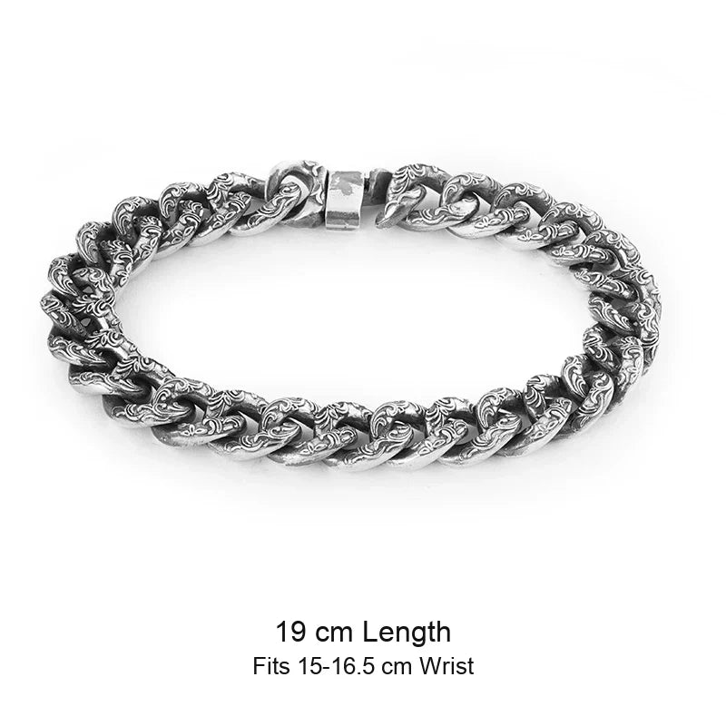925 sterling silver bracelet size guide in English