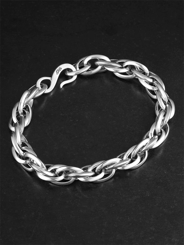 Infinity Double-Ring 925 Sterling Silver Bracelet product view 2