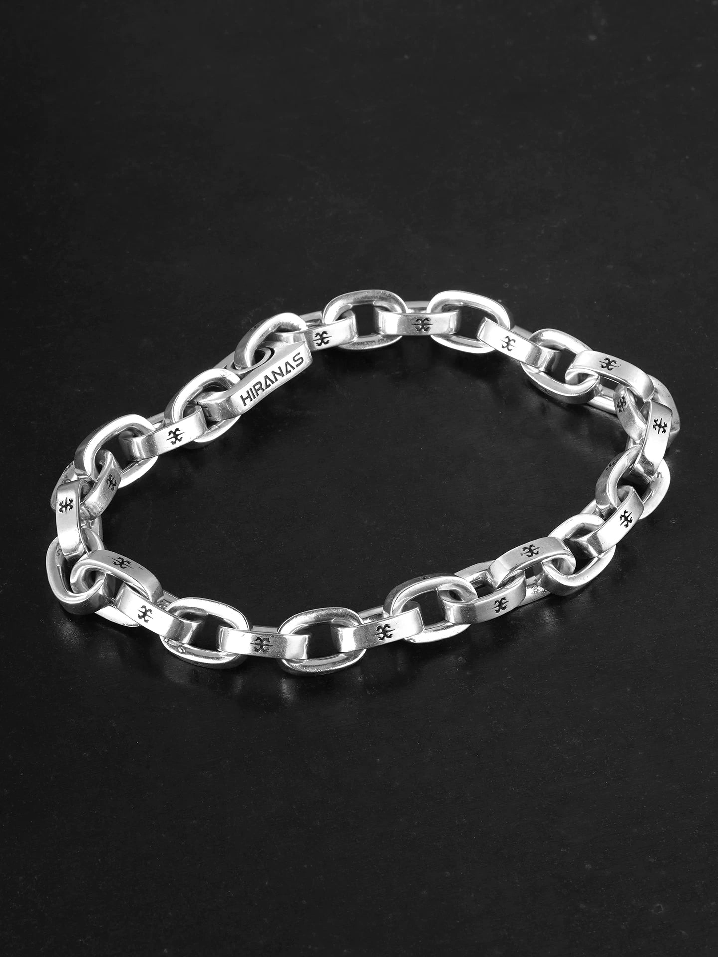 Flame Totem 925 Sterling Silver Biker Bracelet product view 2