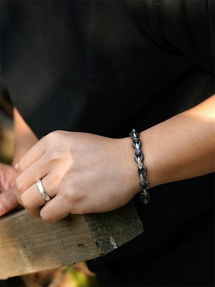 Eagle Claw Dragon Fang 925 Silver Bracelet product view 4