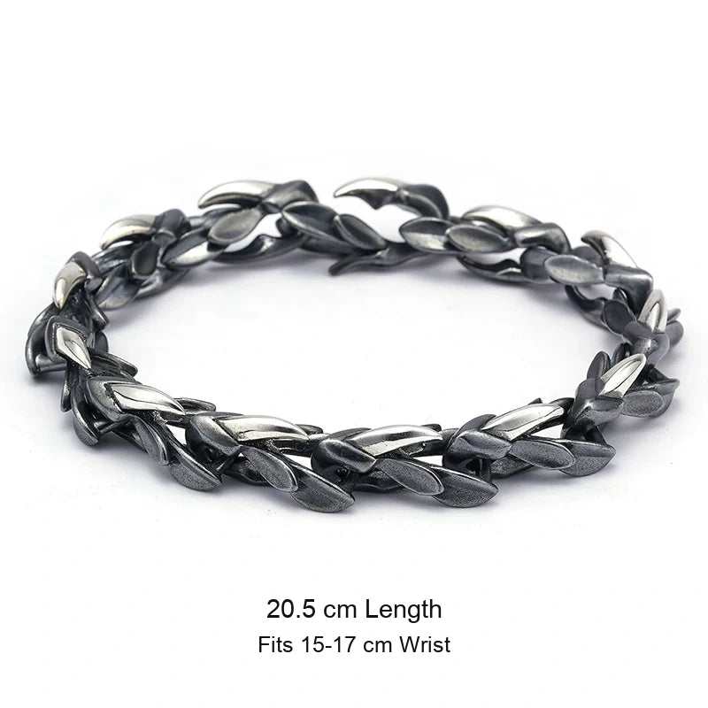 Eagle Claw Dragon Fang 925 Silver Bracelet size option 1