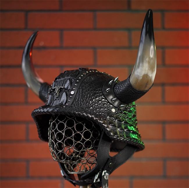 decorative-OpenFace-helmet-Crocodile-Leather