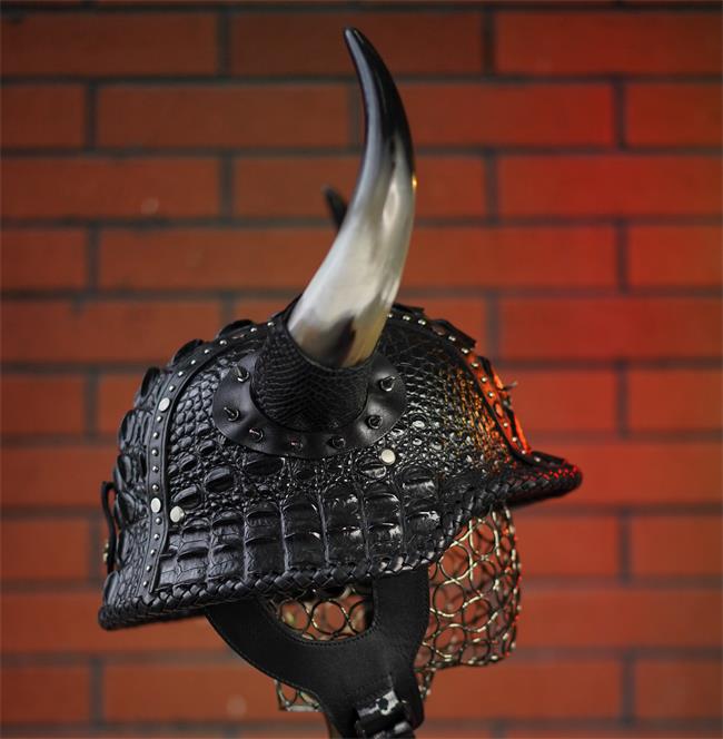 decorative-OpenFace-helmet-Crocodile-Leather