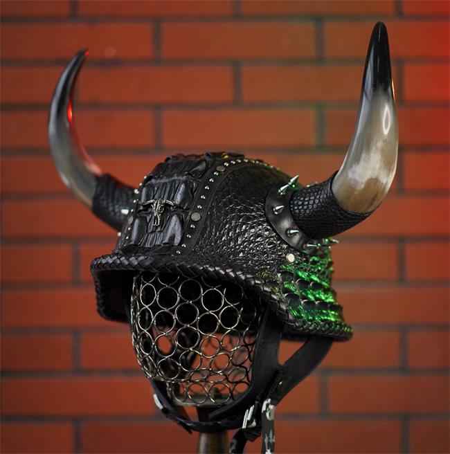 decorative-OpenFace-helmet-Crocodile-Leather