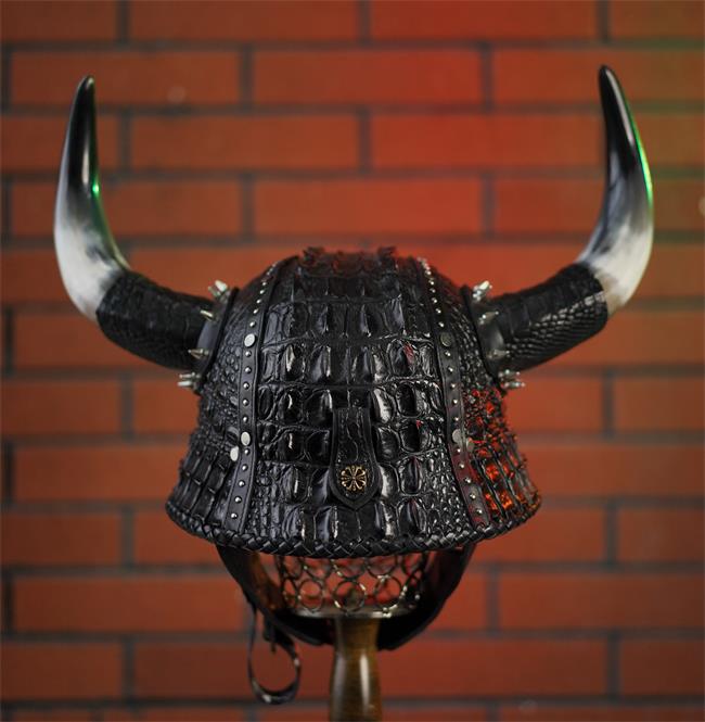 decorative-OpenFace-helmet-Crocodile-Leather