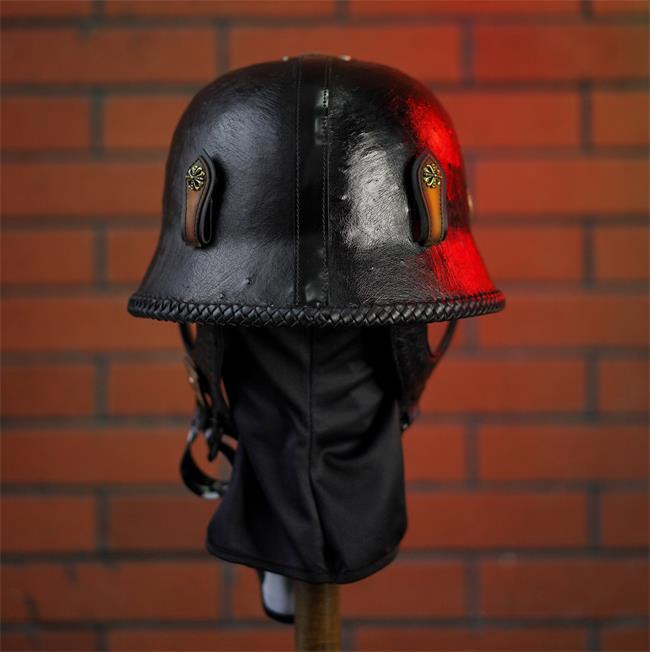 decorative-OpenFace-helmet-Cowhide-Leather