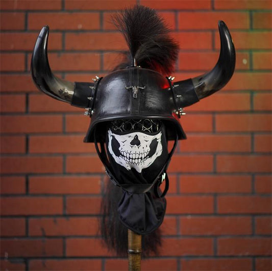 decorative-OpenFace-helmet-Cowhide-Leather