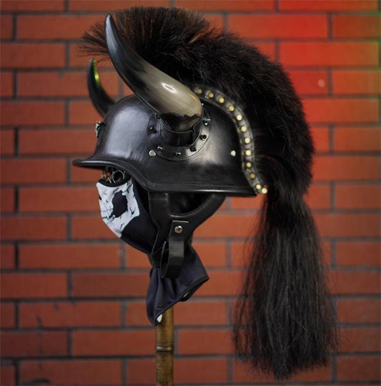 decorative-OpenFace-helmet-Cowhide-Leather