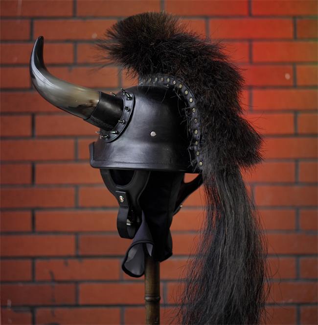 decorative-OpenFace-helmet-Cowhide-Leather