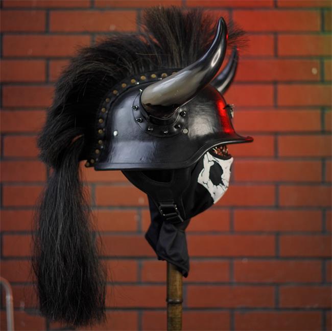 decorative-OpenFace-helmet-Cowhide-Leather