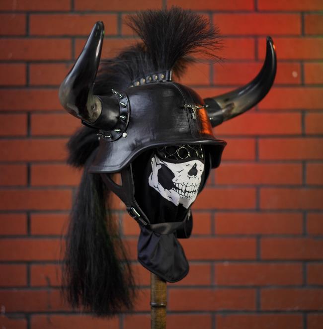 decorative-OpenFace-helmet-Cowhide-Leather