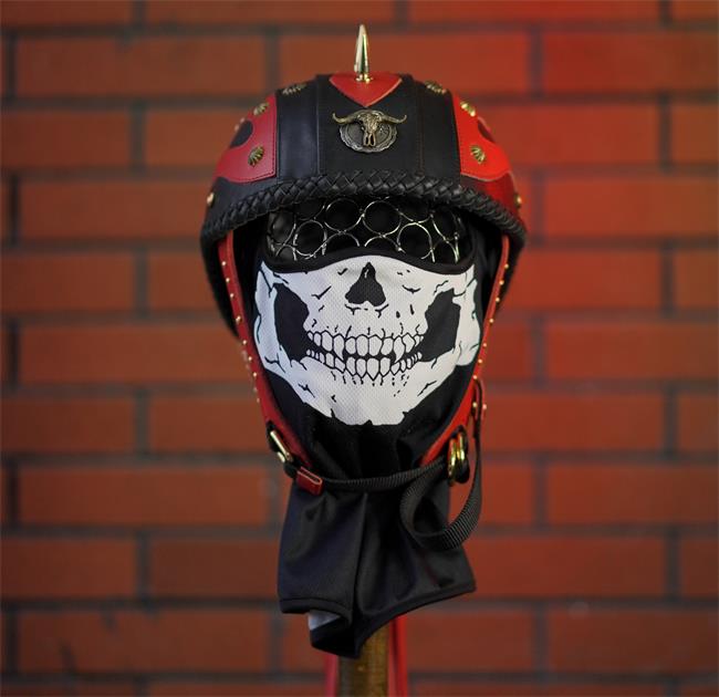 decorative-Half-helmet-Cowhide-Leather