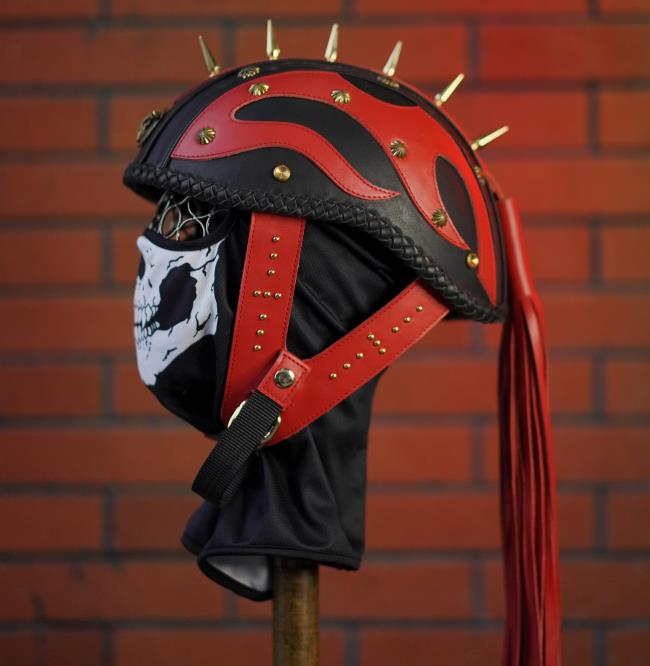 decorative-Half-helmet-Cowhide-Leather