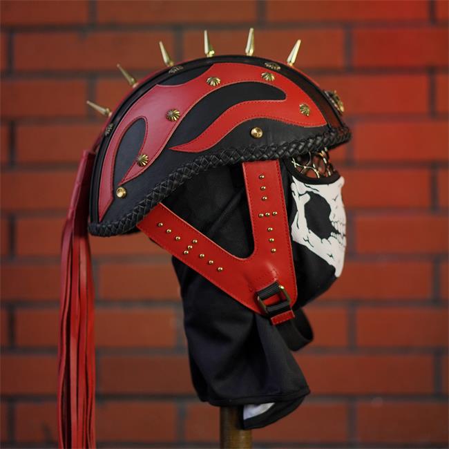 decorative-Half-helmet-Cowhide-Leather