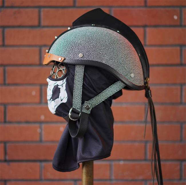 decorative-Half-helmet-Cowhide-Leather