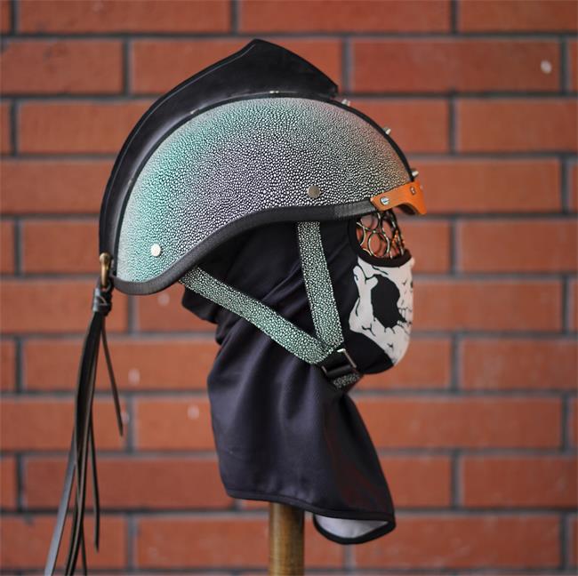decorative-Half-helmet-Cowhide-Leather
