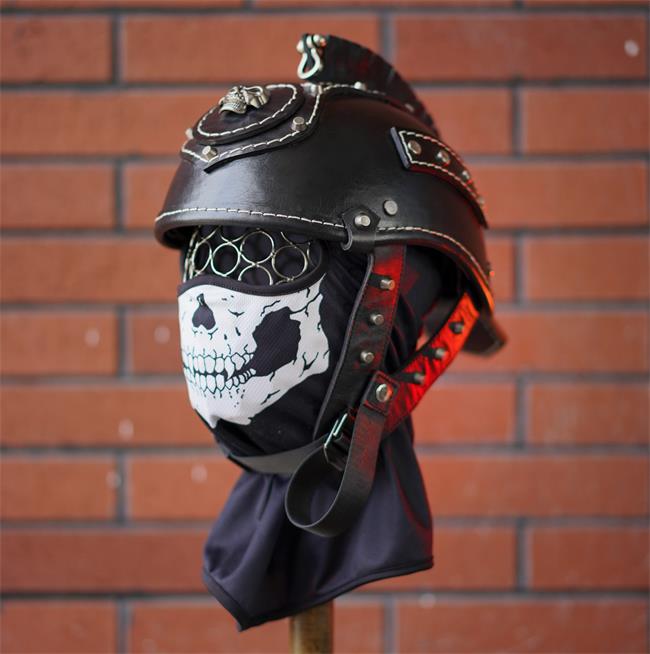 decorative-Half-helmet-Cowhide-Leather