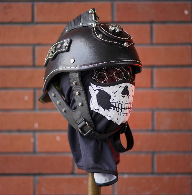 decorative-Half-helmet-Cowhide-Leather