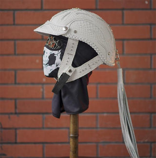 decorative-Half-helmet-Python-Leather
