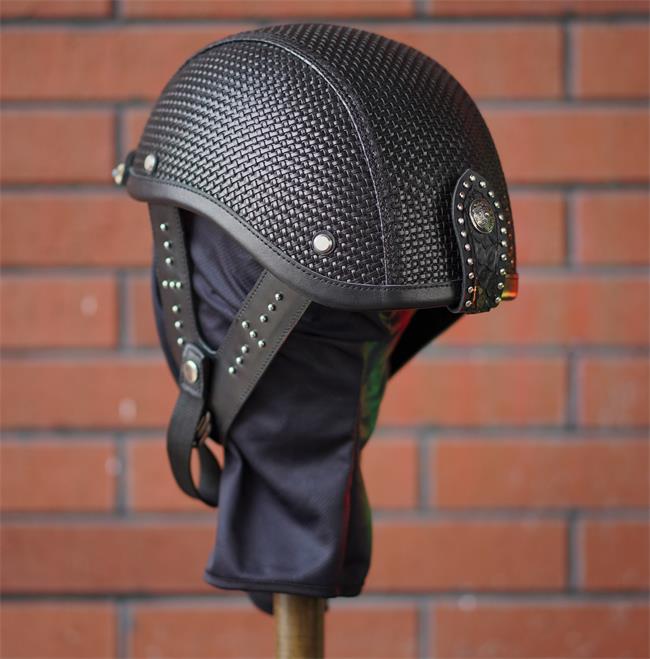  decorative-Half-helmet-Cowhide-Leather