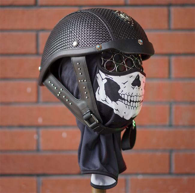  decorative-Half-helmet-Cowhide-Leather