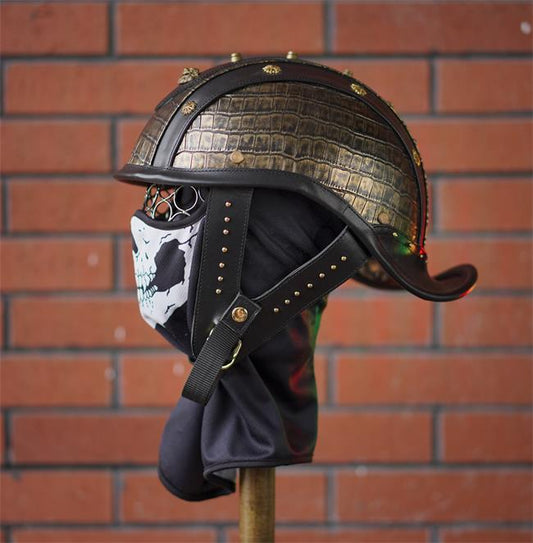 decorative-Half-helmet-Cowhide-Leather