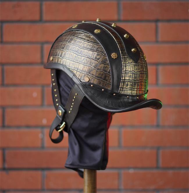 decorative-Half-helmet-Cowhide-Leather