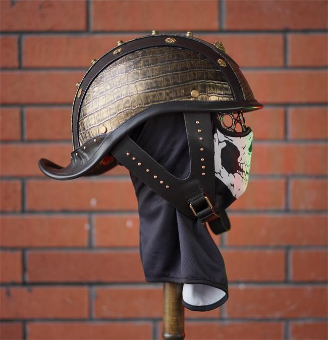 decorative-Half-helmet-Cowhide-Leather