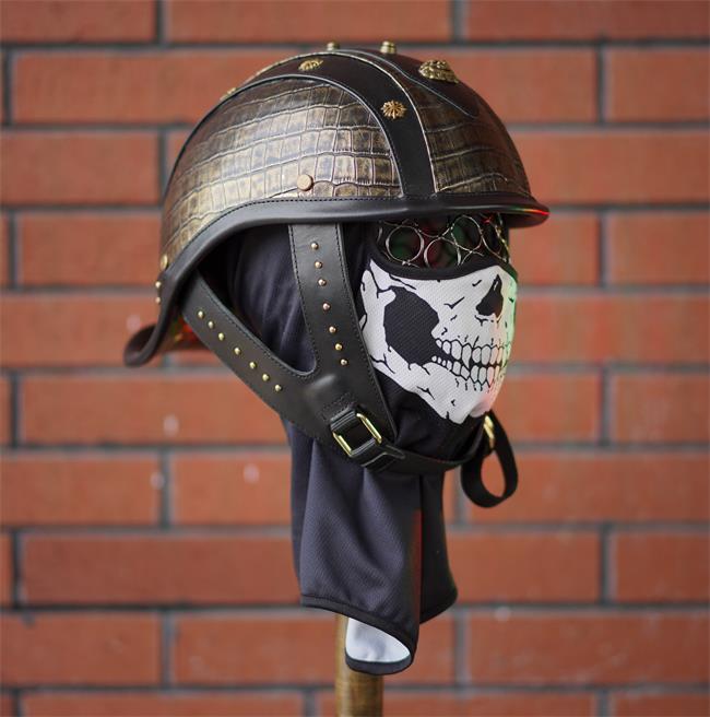 decorative-Half-helmet-Cowhide-Leather