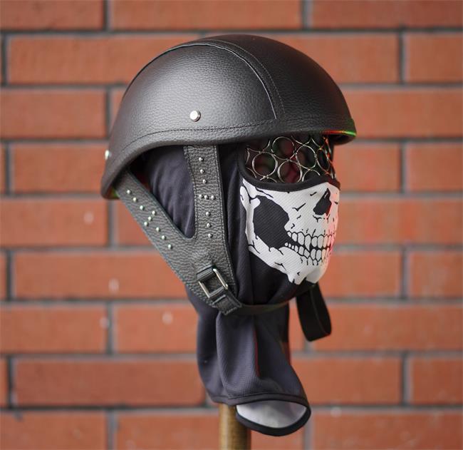 decorative-Half-helmet-Cowhide-Leather