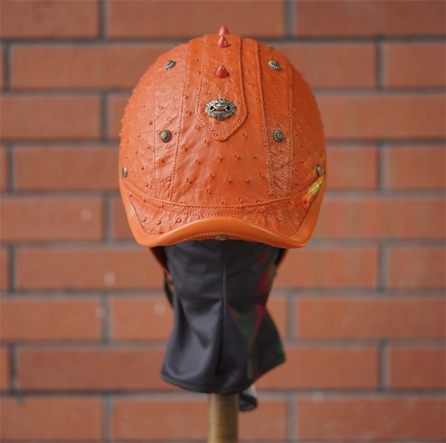 decorative-Half-helmet-Ostrich-Leather